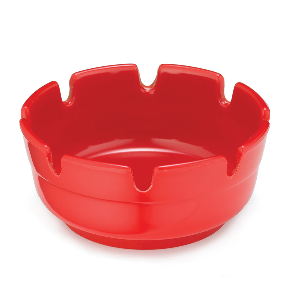 229-ST365R1 Red Phenolic Deep Well Ashtray, 3 7/8 x 1 3/4"