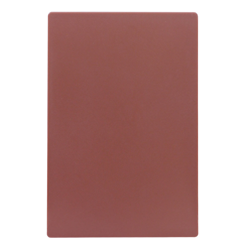 229-CB1218BRA Brown Polyethylene Cutting Board, 12 x 18 x 1/2", NSF Approved