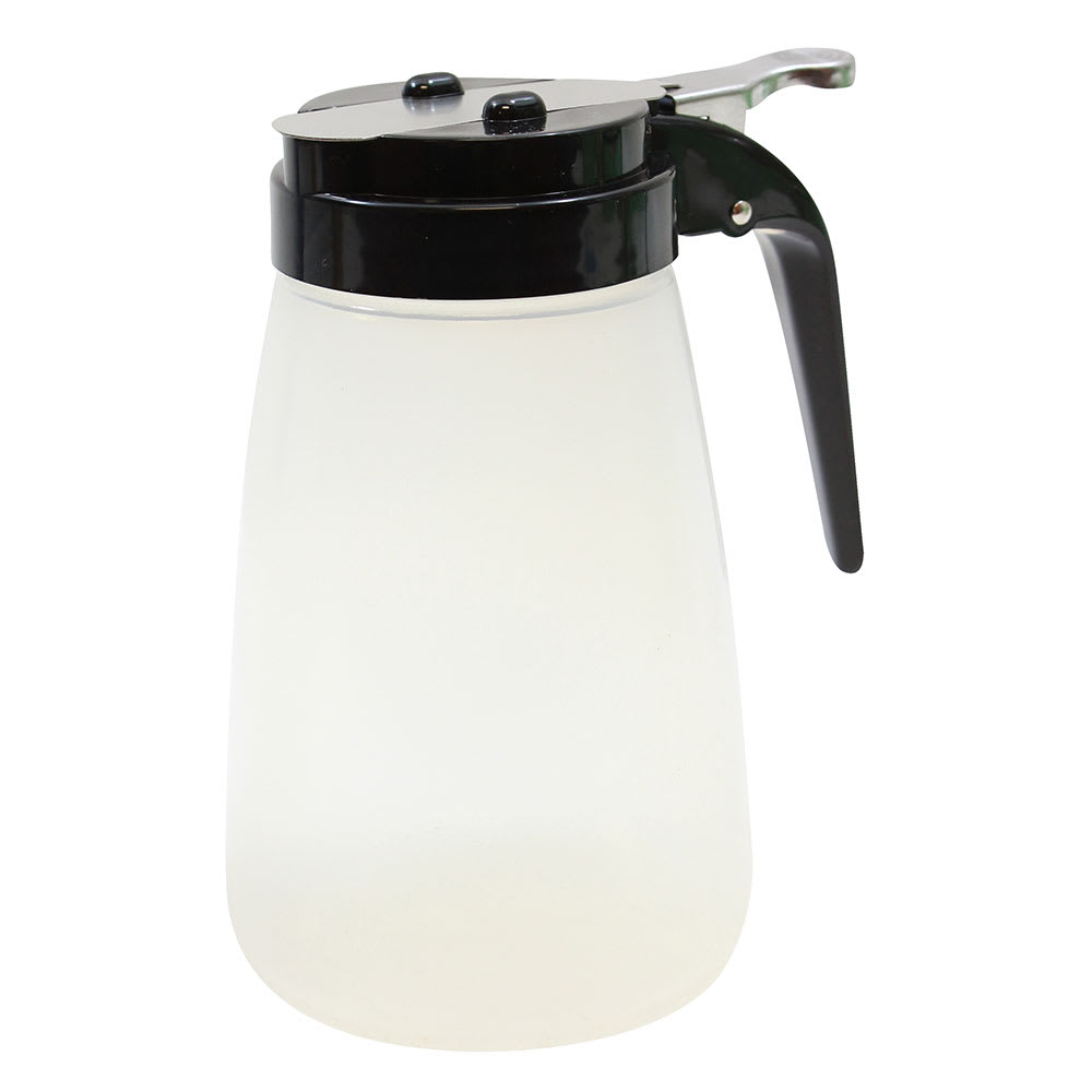 229-PP10BK 10 oz Cylindrical Dripcut Server - Polypropylene, Black ABS Top