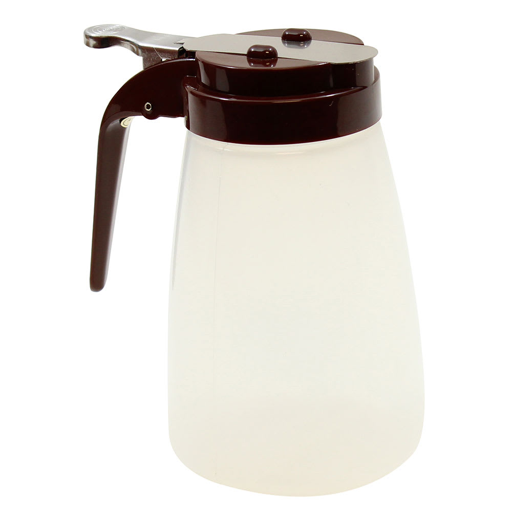 229-PP10B 10 oz Cylindrical Dripcut Server - Polypropylene, Brown ABS Top