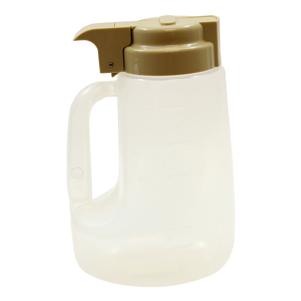 229-PP32BE 32 oz Option™ Round Dripcut Server - Polypropylene, Beige Plastic Top
