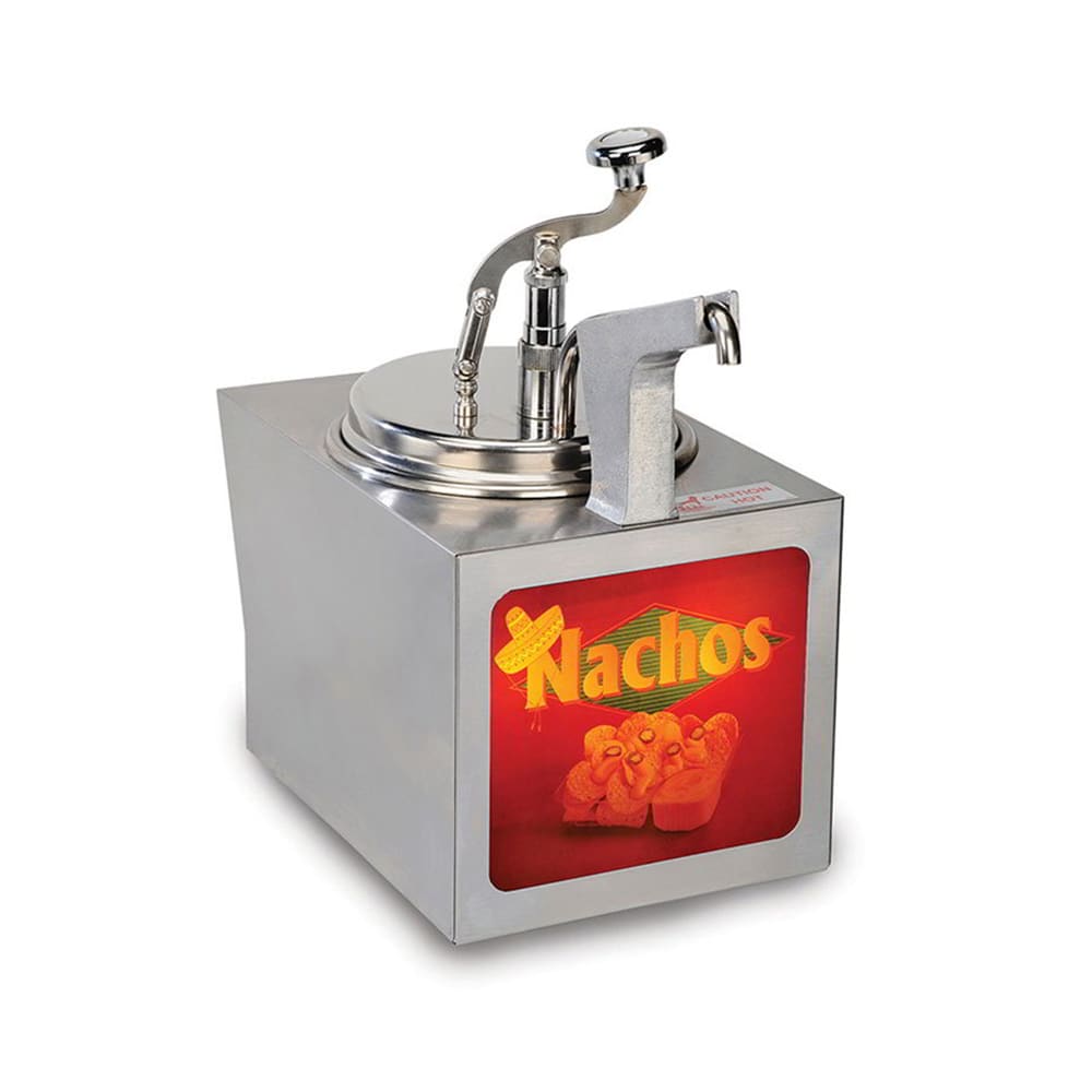 3.5 Qt Commercial Electric Hot Fudge Nacho Cheese Warmer Dispenser w/ Spout