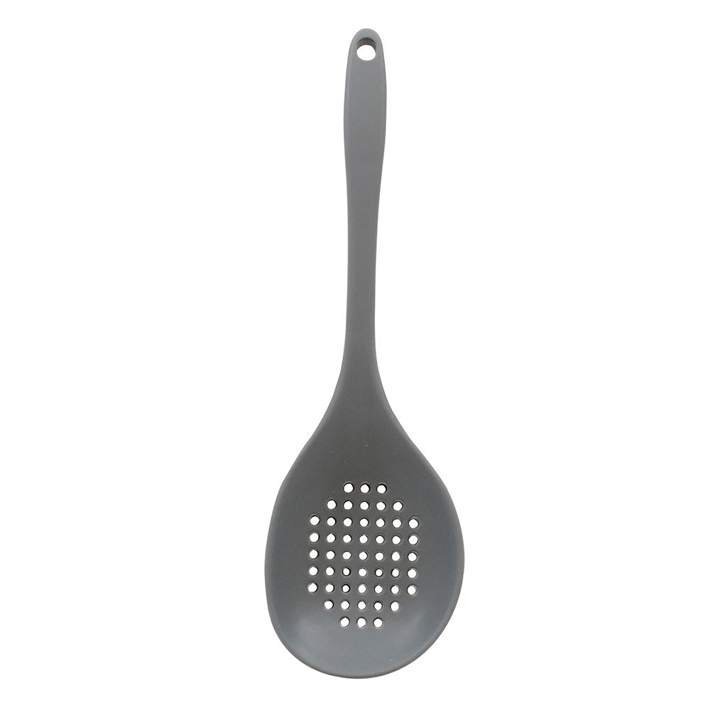 229-H3903GY 13 1/2" Perforated Serving Spoon - Silicone, Gray
