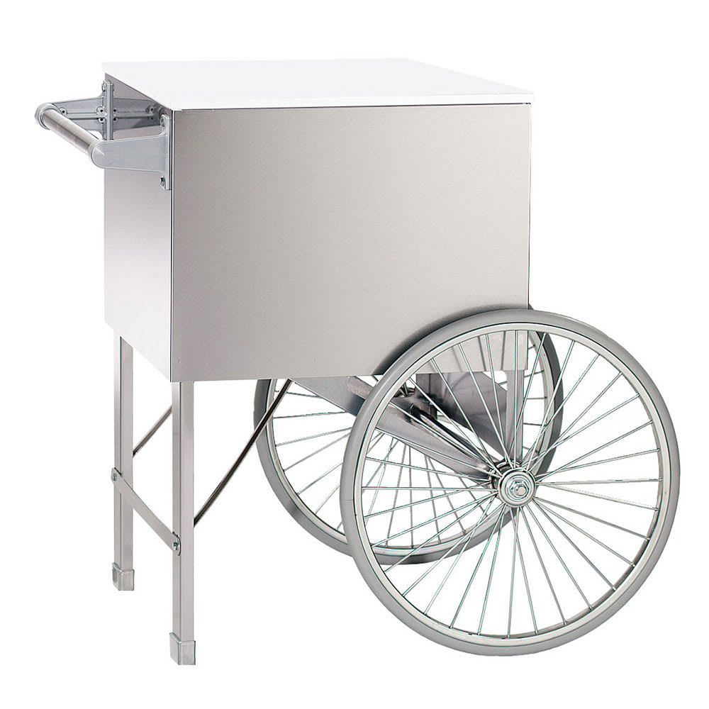 231-2148ST 20" Steerable Cart w/ 2 Spoke Wheels, Stainless