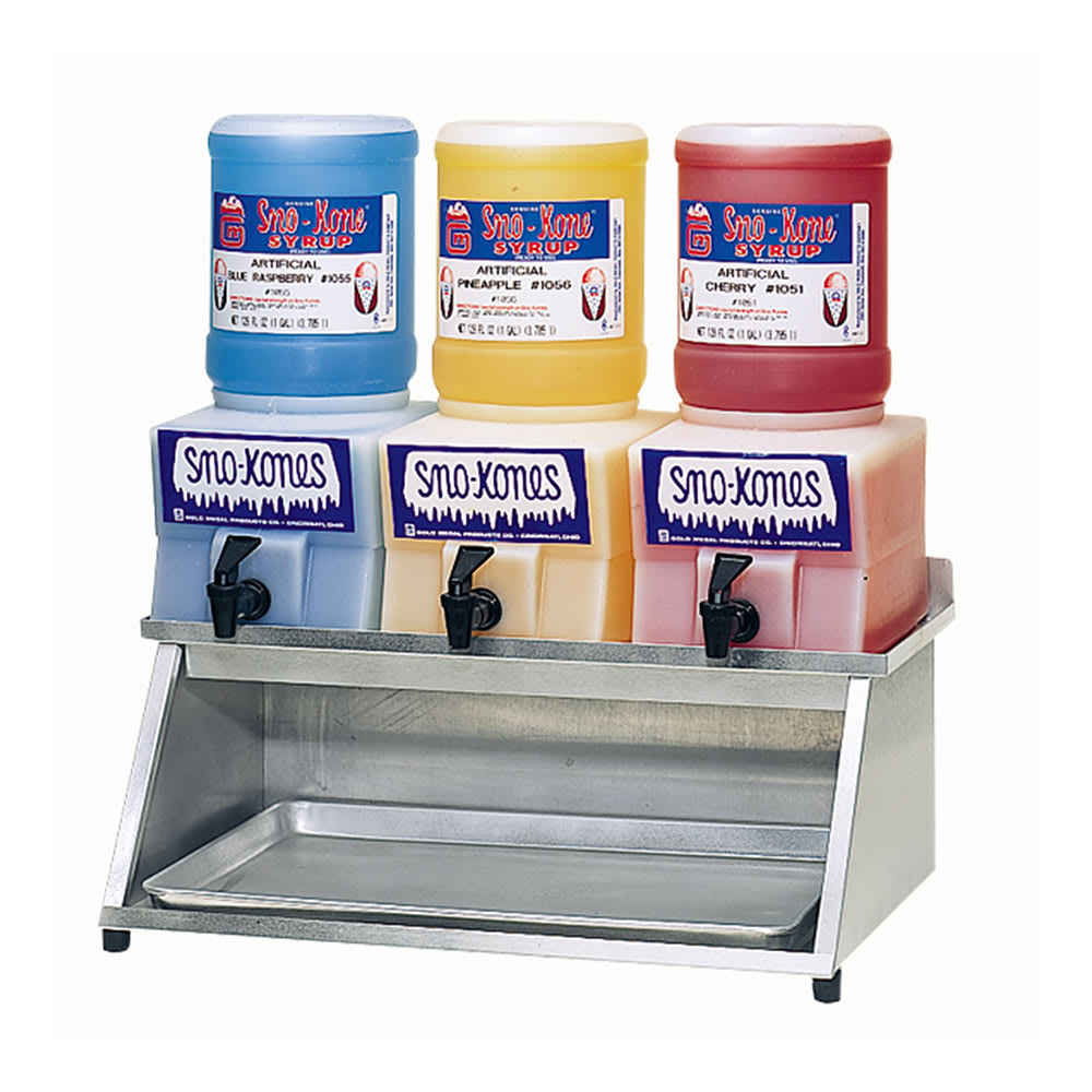 231-1073 Horizontal Dispense Rack w/ 3 Syrvelle Capacity, Brushed Aluminum