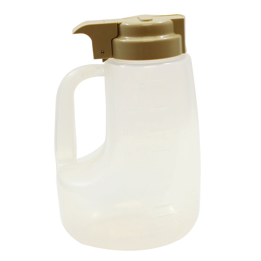 229-PP48BE 48 oz Option™ Round Dripcut Server - Polypropylene, Beige Plastic Top