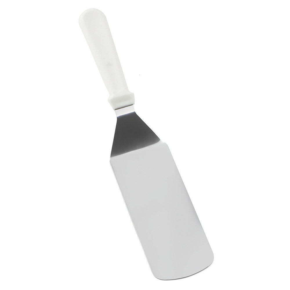 229-4100W Food Turner w/ White ABS Handle, Stainless Steel Blade
