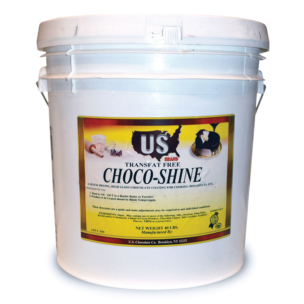 231-5519 35 lb Pail Chocolate Dip Coating for Doughnuts & Pastries