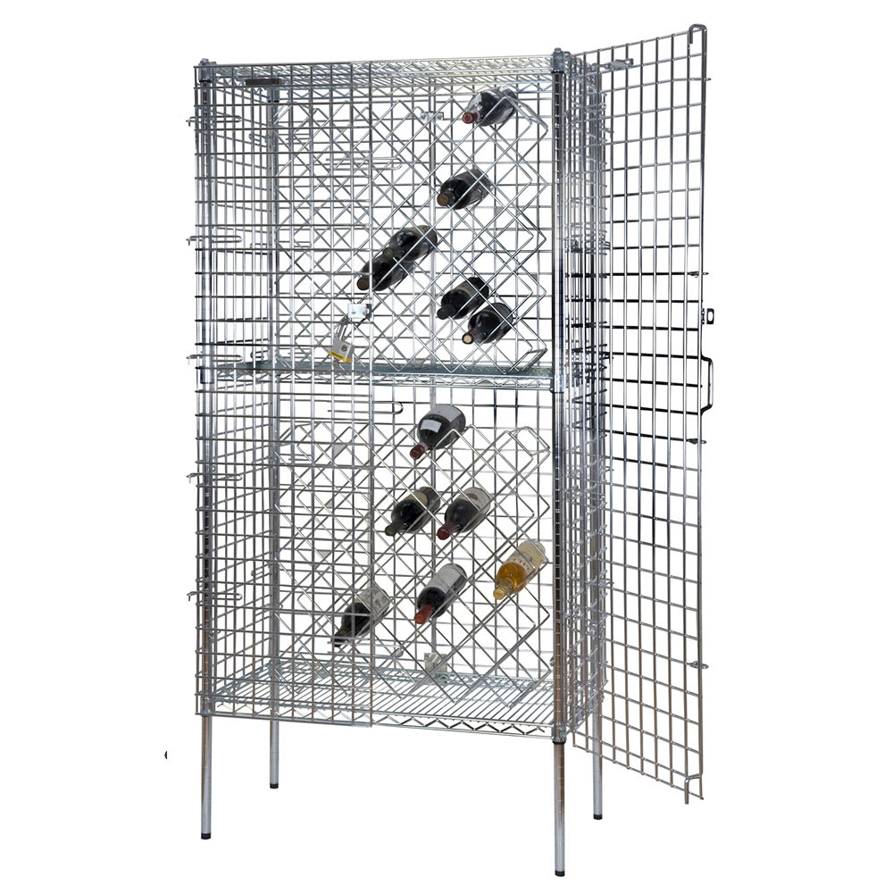 268-FSWR1836CH 74"H Commercial Wine Rack w/ (82) Bottle Capacity, Chrome