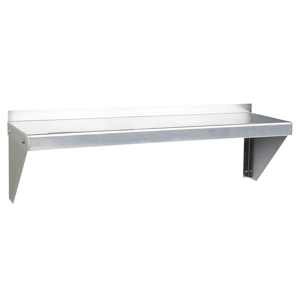 268-FWSAL1236 Solid Wall Mounted Shelf, 36"W x 12"D, Aluminum