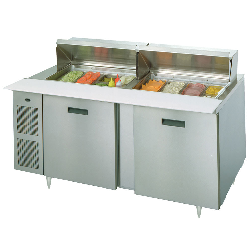 238-9230327 72" Sandwich/Salad Prep Table w/ Refrigerated Base, 115v
