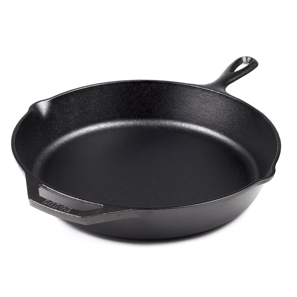 Lodge Cast Iron 12 Cast Iron Skillet with Handle Holder in Black