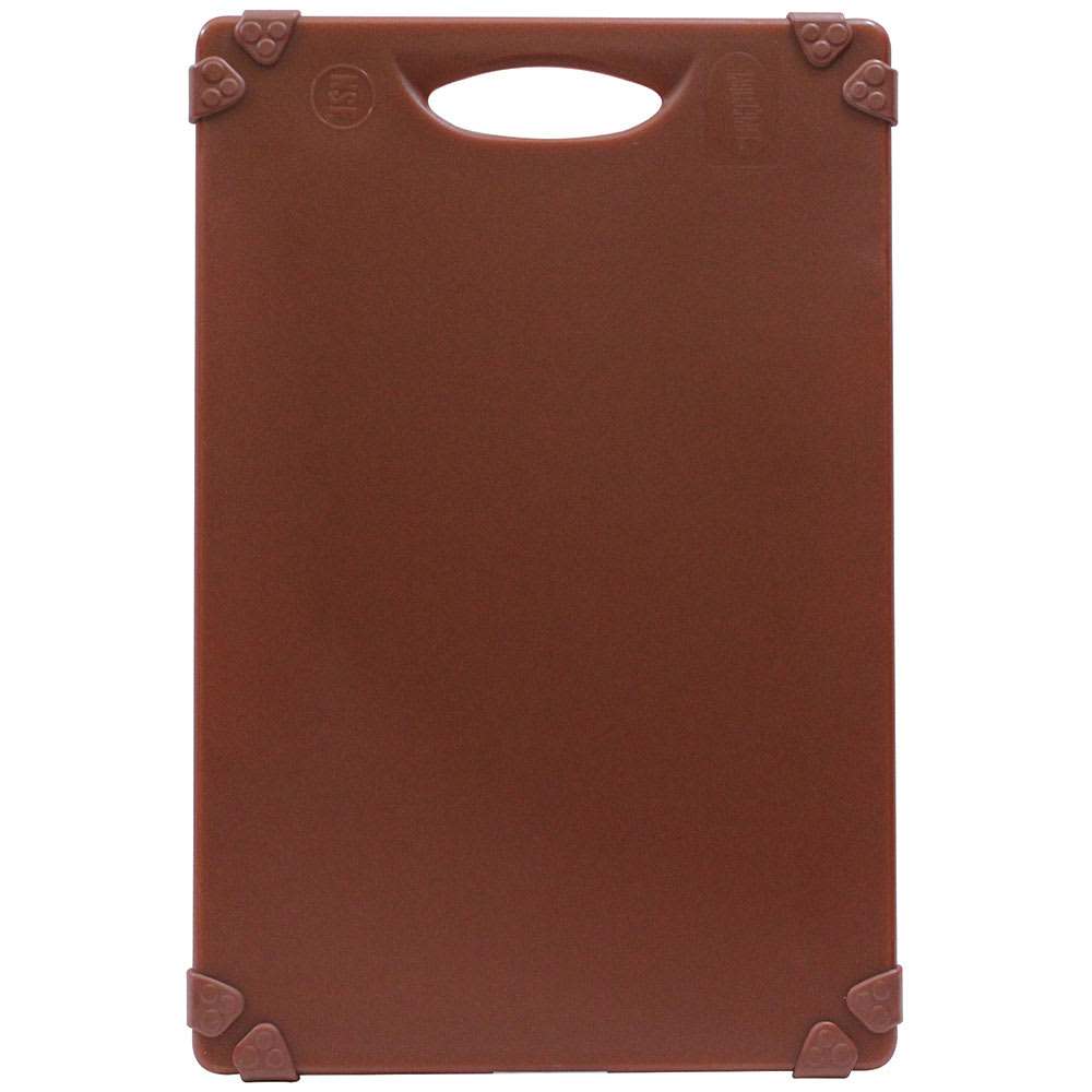 229-CBG1824ABR Cutting Board w/ Anti-Slip Grips, 18" x 24", Polyethylene, Brown