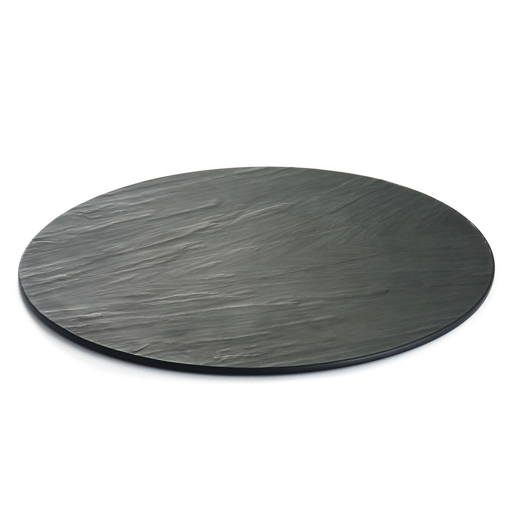 229-MG16 16" Round Display Tray - Melamine, Black