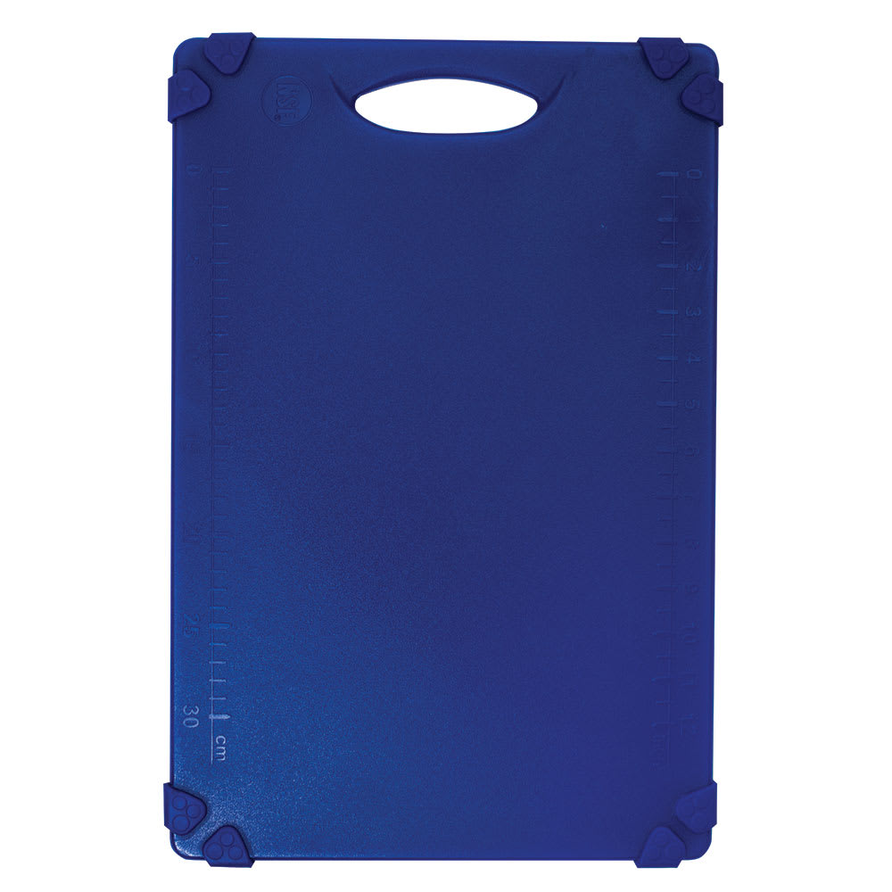 229-CBG1218ABL Cutting Board w/ Anti-Slip Grips, 12" x 18", Polyethylene, Blue