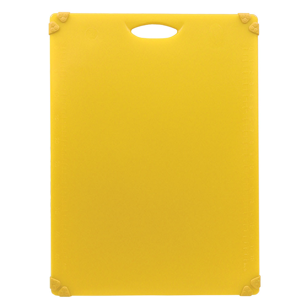 229-CBG1824AYL Cutting Board w/ Anti-Slip Grips, 18" x 24", Polyethylene, Yellow