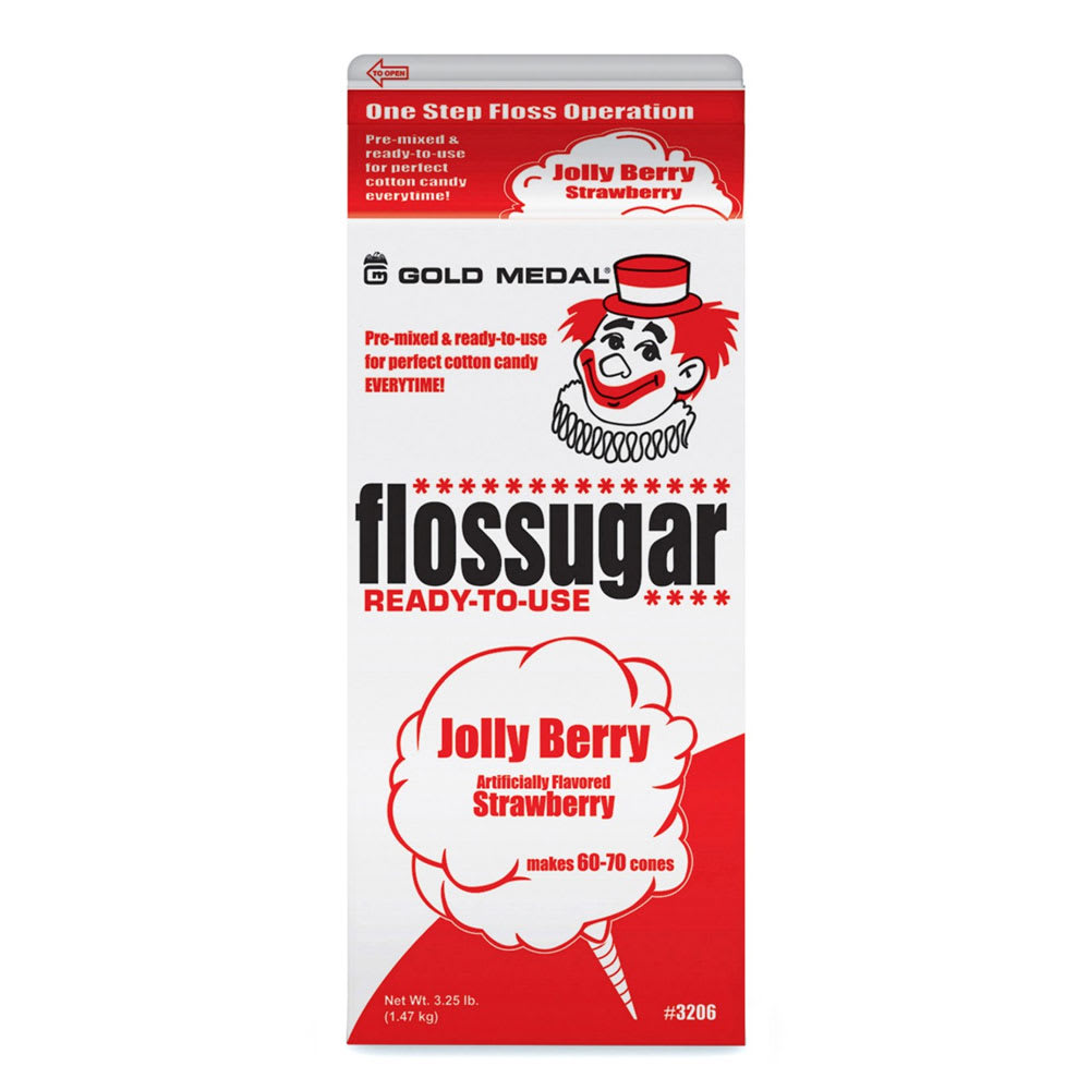 231-3206 1/2 gal Jolly Berry (Strawberry) Cotton Candy Flossugar