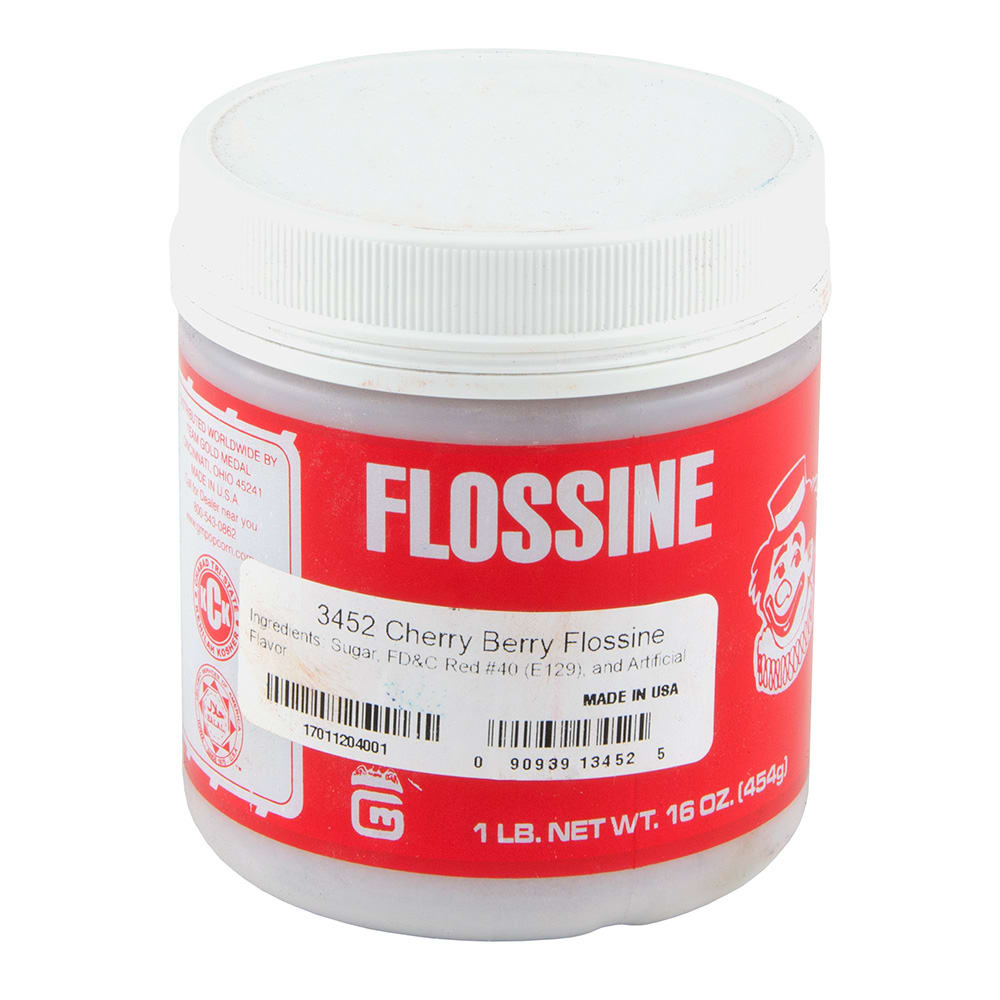 231-3452 (12) 1 lb Jars Cherry Berry (Cherry) Flossine®