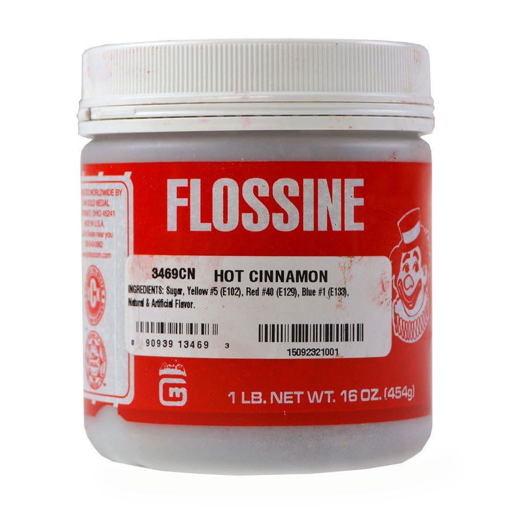 231-3469CN 1 lb Jar Hot Cinnamon Flossine®