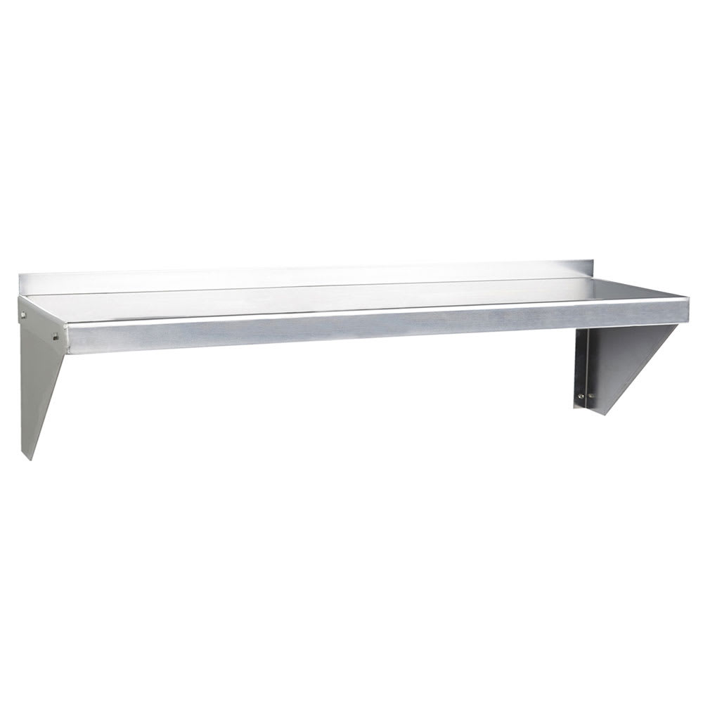 268-FWSAL1248 Solid Wall Mounted Shelf, 48"W x 12"D, Aluminum