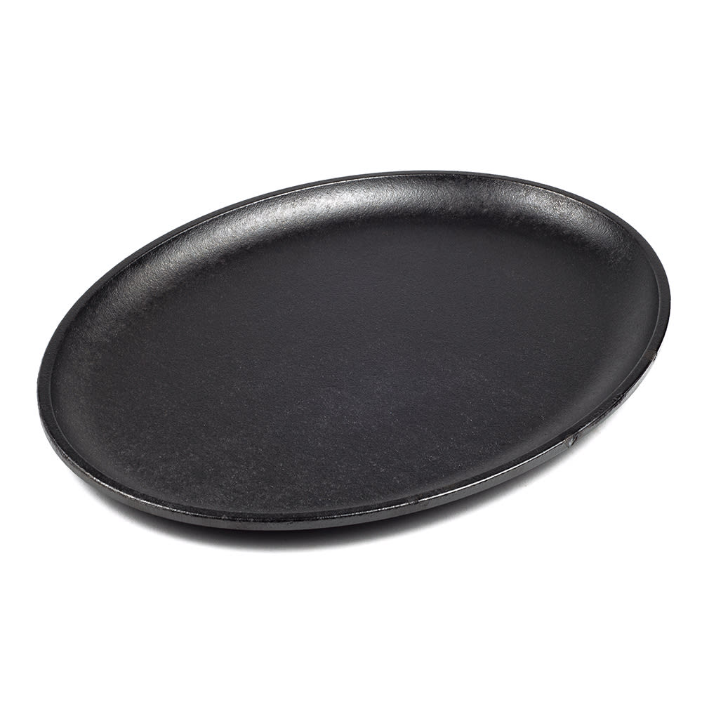 Lodge Logic Seasoned Cast Iron Fajita Set w Wood Serving Plate