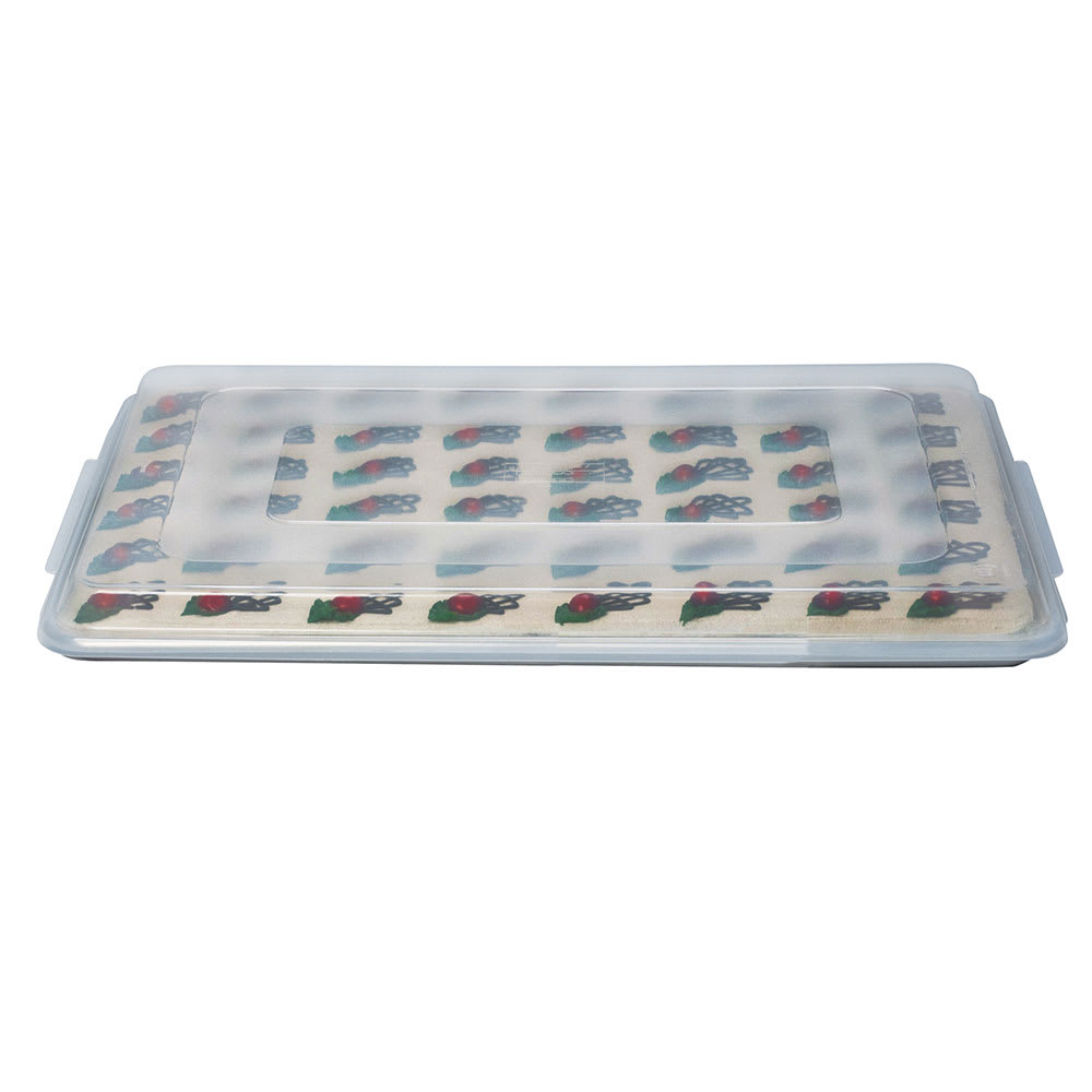 268-90PSPCHF 1/2 Half Size Bun / Sheet Pan Cover - 18" x 13" x 2 1/4", Polypropyle...