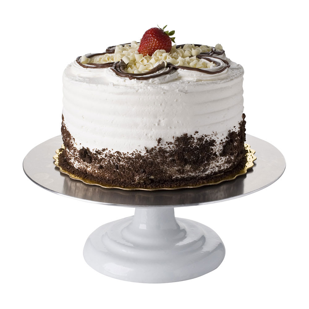 268-90RCS12 Revolving Cake Stand, Enamel Coated Cast Iron Base w/ Silicone Non-Slip Pad