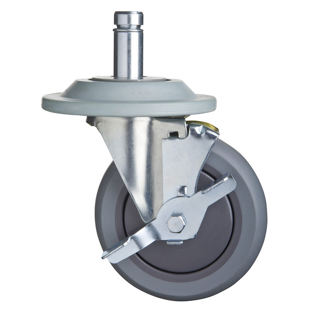 268-FTPRCST5B 5" Stem Caster Set w/ (2) Swivel & (2) Brake
