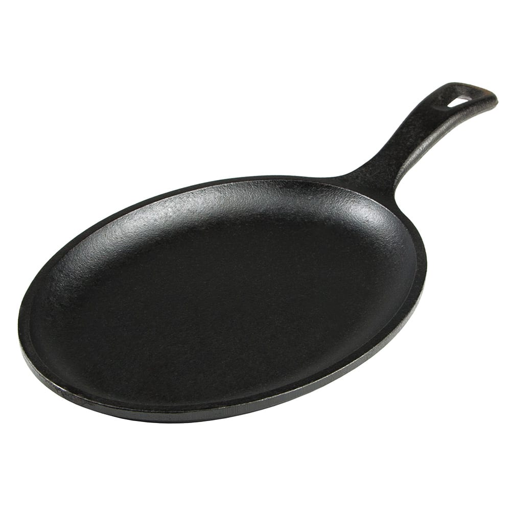 Lodge LOS3 Serving Griddle with Handle - 10 x 7 1/2 - Ford Hotel Supply