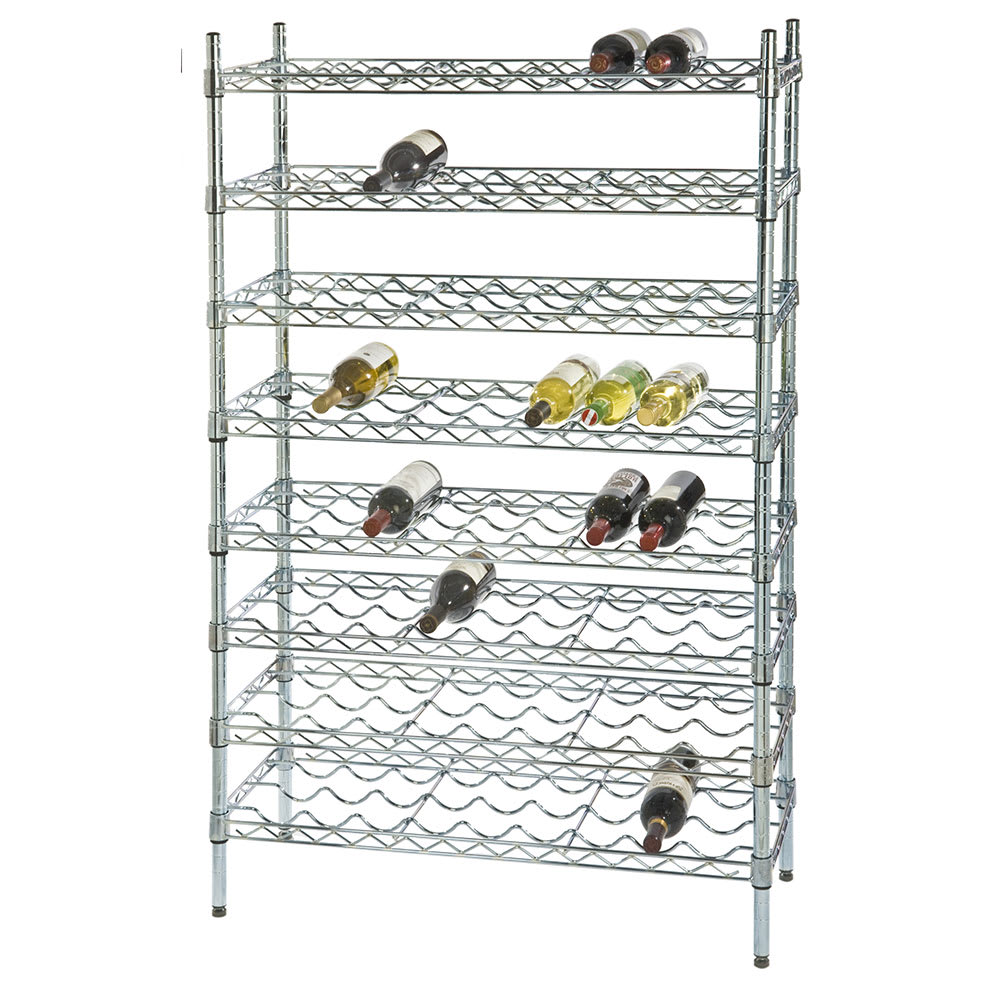 268-FWSK4874CH 74"H Commercial Wine Rack w/ (144) Bottle Capacity, Chrome