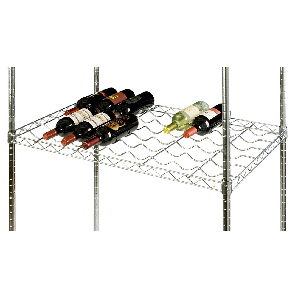 268-FDWS2436CH Commercial Wine Shelf w/ (18) Bottle Capacity, Chrome