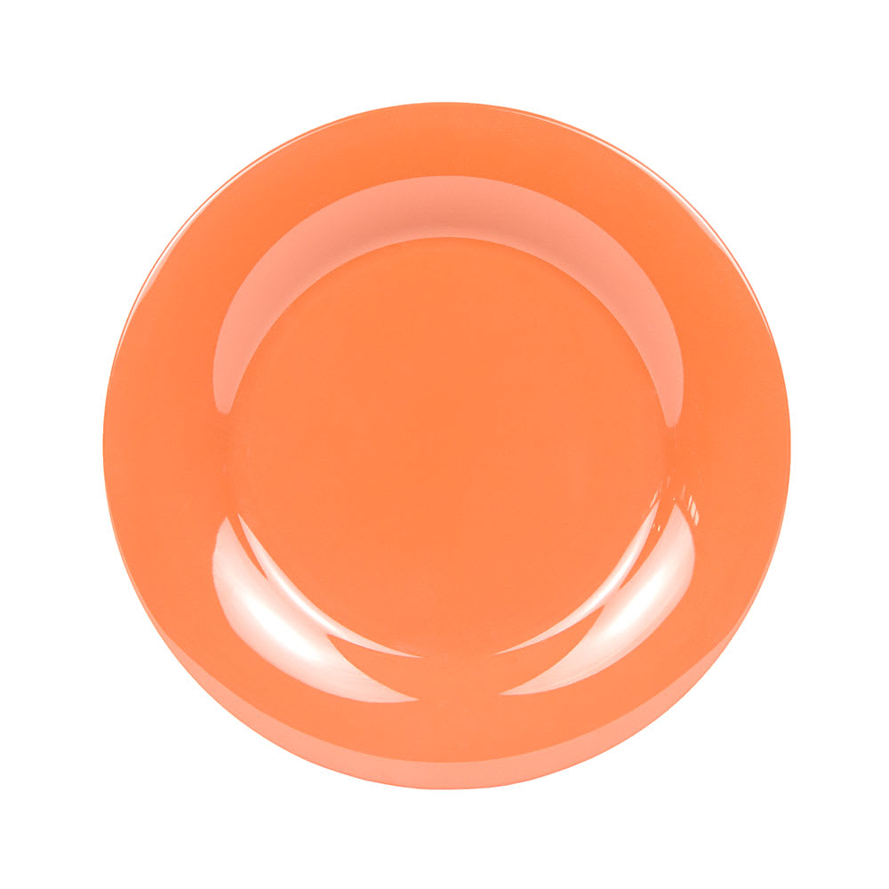 284-WP10RO 10 1/2" Round Melamine Dinner Plate, Rio Orange