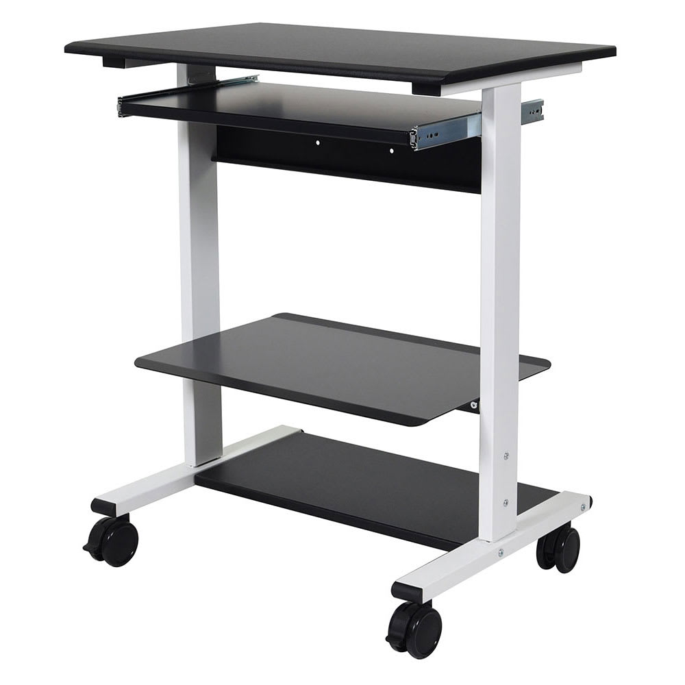 304-STANDWS30 29 1/2" Adjustable Standing Workstation w/ (3) Shelves - Steel Frame, Black