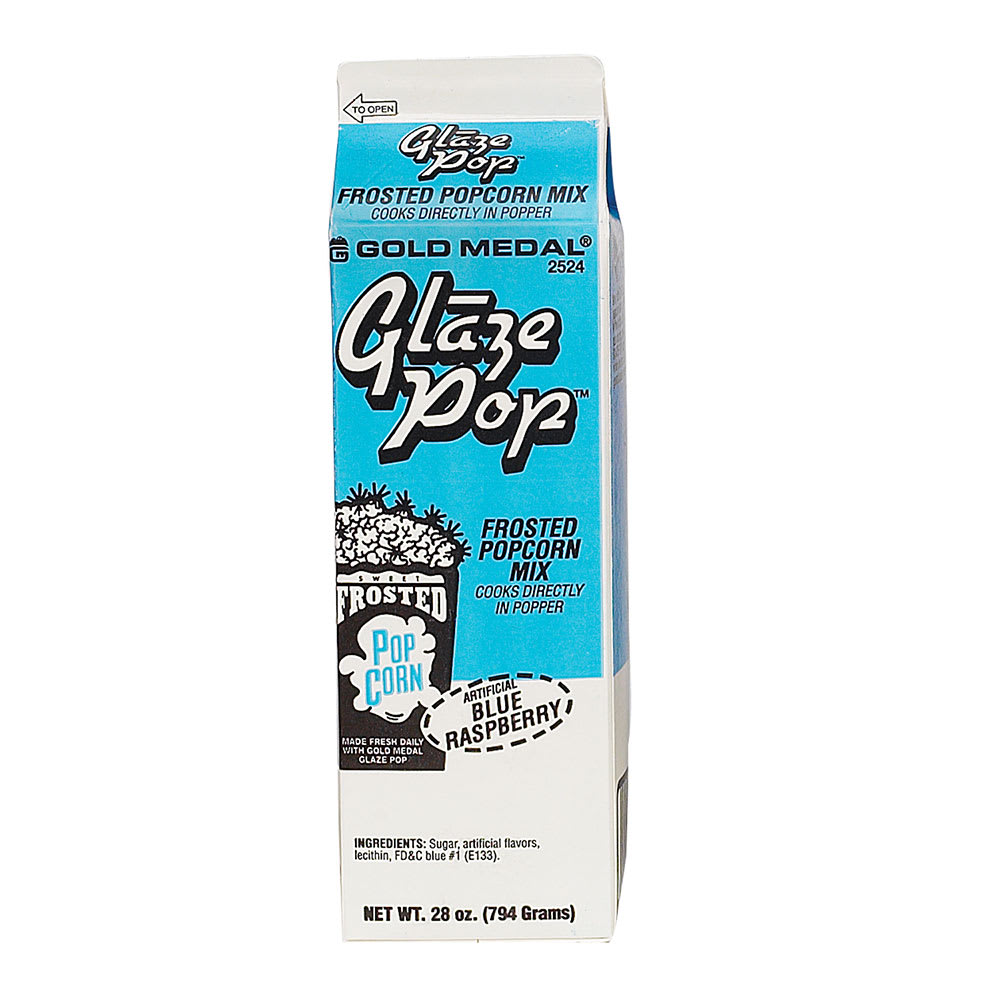 231-2524 Blue Raspberry Glaze Pop w/ (12) 28 oz Cartons