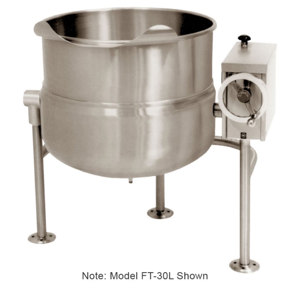 301-FT80L 80-gal. Steam Kettle - Manual Tilt, 2/3 Jacket, Direct Steam