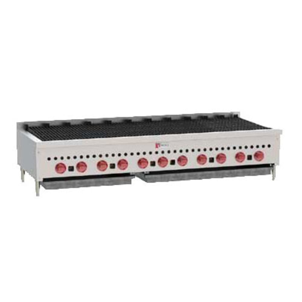 Wolf SCB60 60" Gas Charbroiler w/ Cast Iron Grates - Manual, Natural Gas