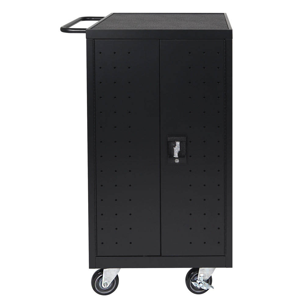 304-LLTP18B 18 Laptop Charging Cart w/ (2) Shelves - 10 ft Cord, Steel