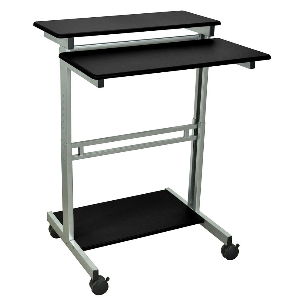 304-STANDUP315B 31 1/2" Mobile Standing Presentation Station - Adjustable Height, Steel Fram...