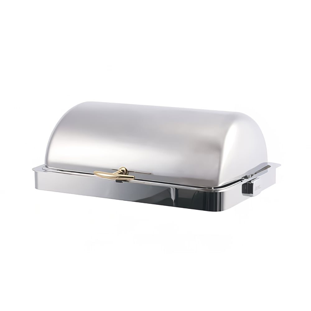 Spring USA 2546-697A 9 7/8 qt Roll Top Built In Chafer - Stainless Steel w/ Gold Accents, 110 120v