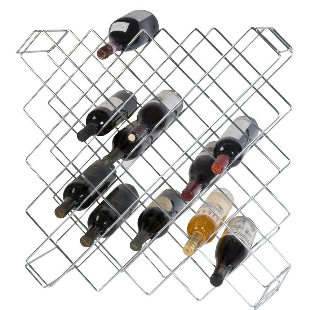 268-FWBR45CH 26 1/2"H Display Commercial Wine Rack Modules w/ (45) Bottle Capacity, Chrome