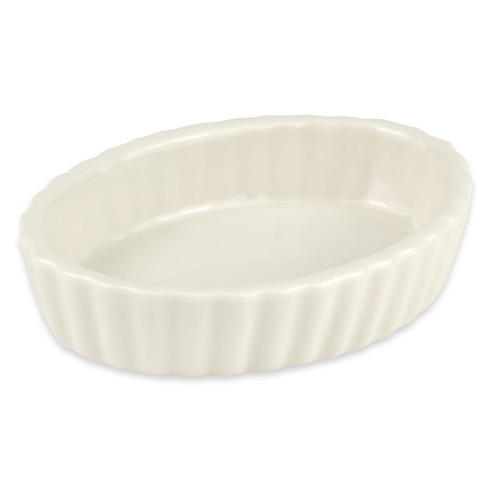 355-851WH 3 oz Fluted Souffle Dish - China, White