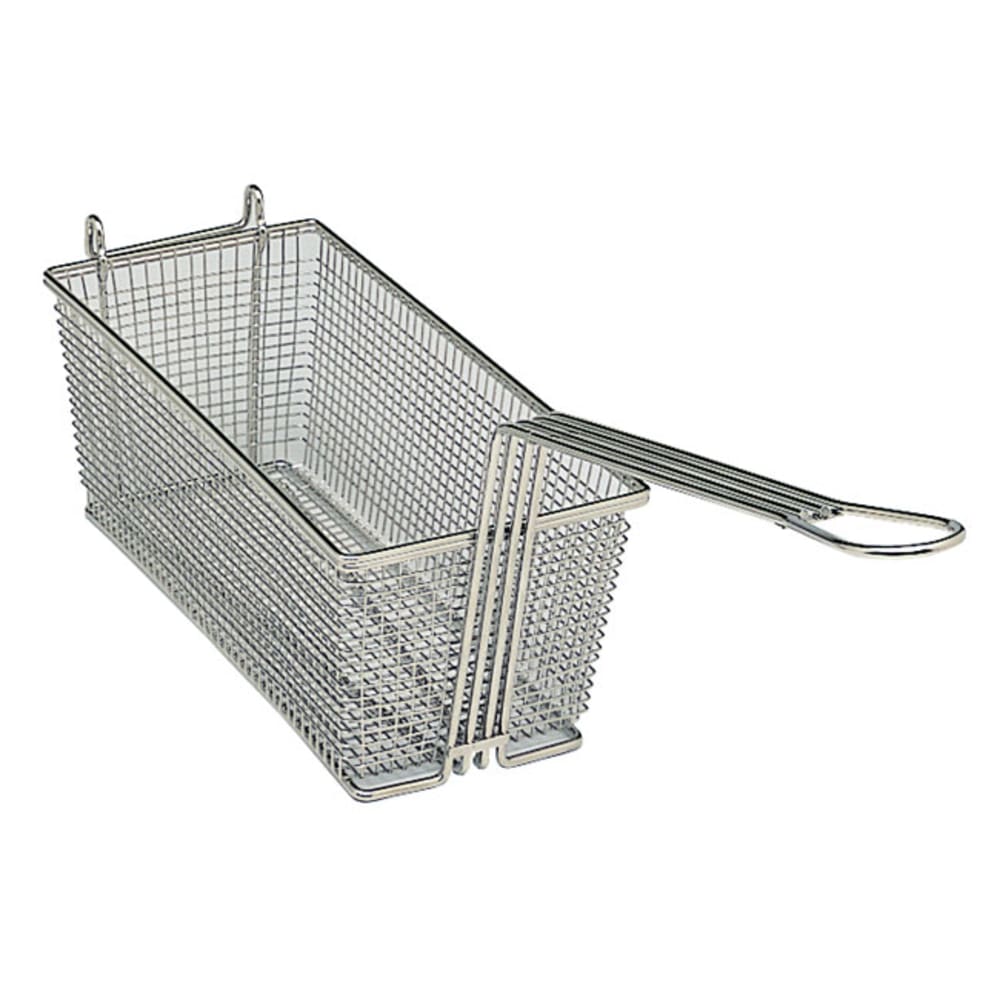 370-FB126 Fryer Basket w/ Coated Handle & Front Hook, 12 7/8" x 6 1/2" x 5"