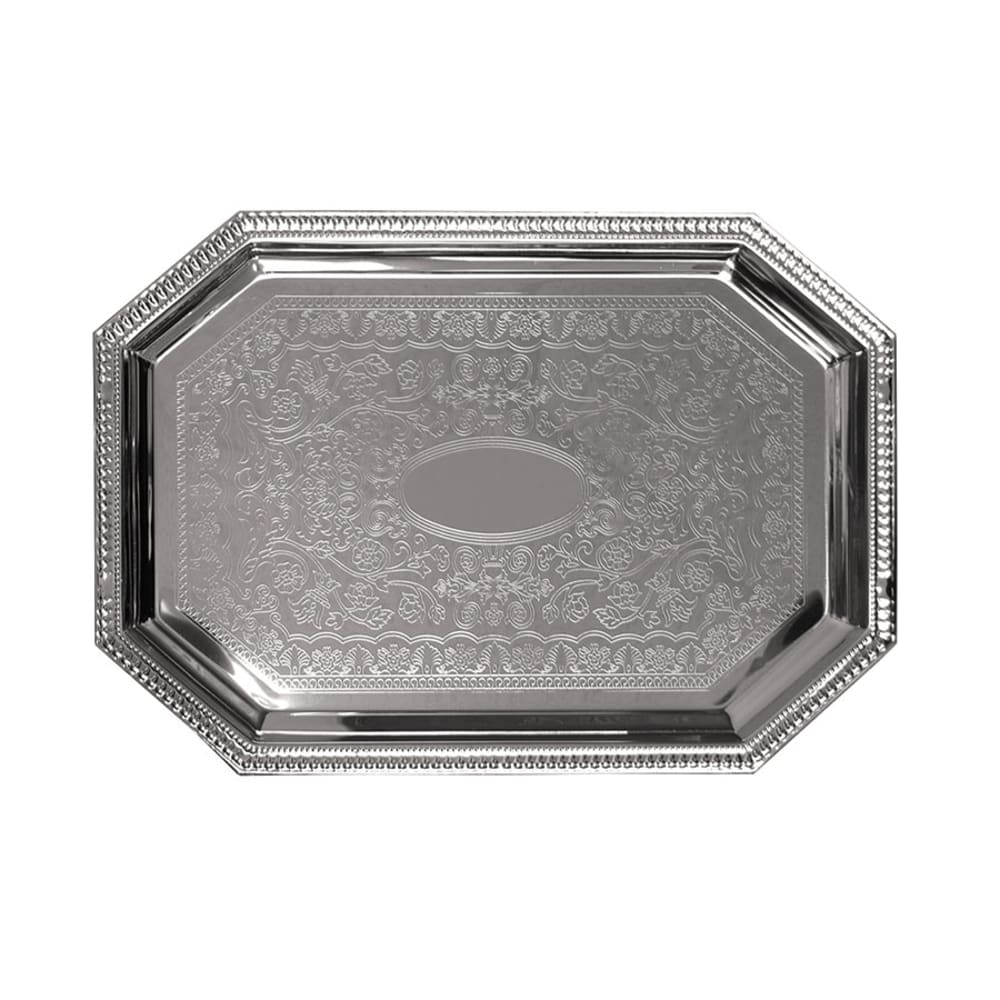 370-CT1712C Octagonal  Chrome Tray - 17x12