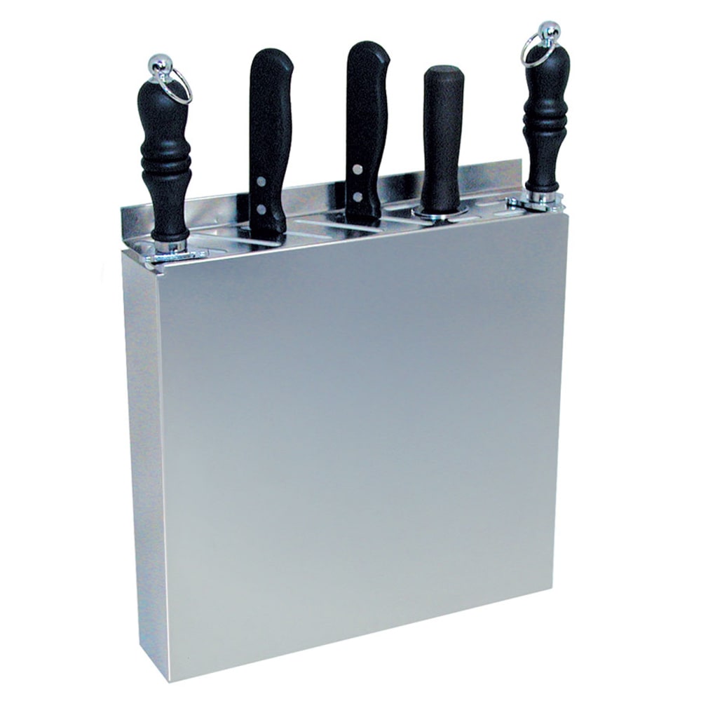 370-KR1212 12 Slot Knife Rack - 12 1/2x2 1/2x12 3/4" Stainless