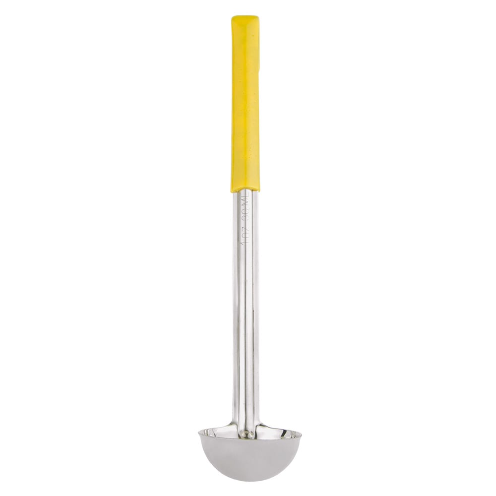 370-LOC10 1 oz Stainless Steel Ladle, Yellow