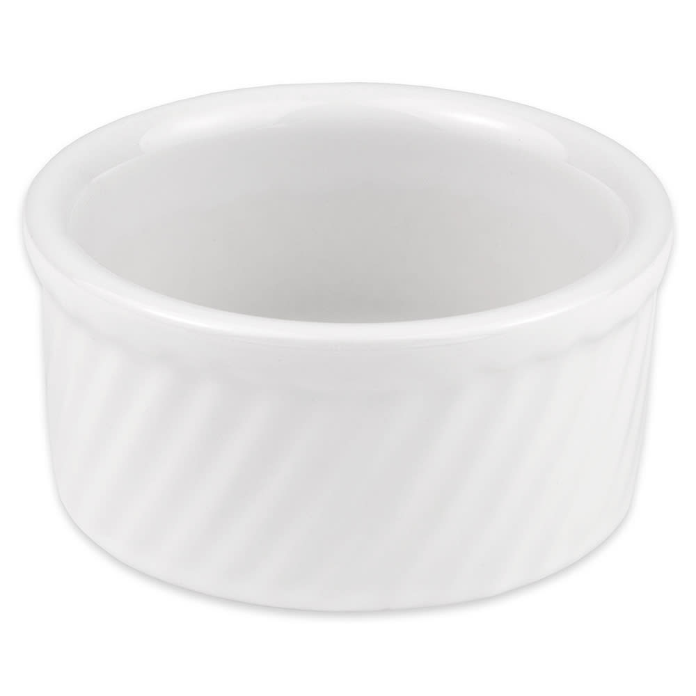 355-498BW 8 oz Souffle Dish - China, Bright White