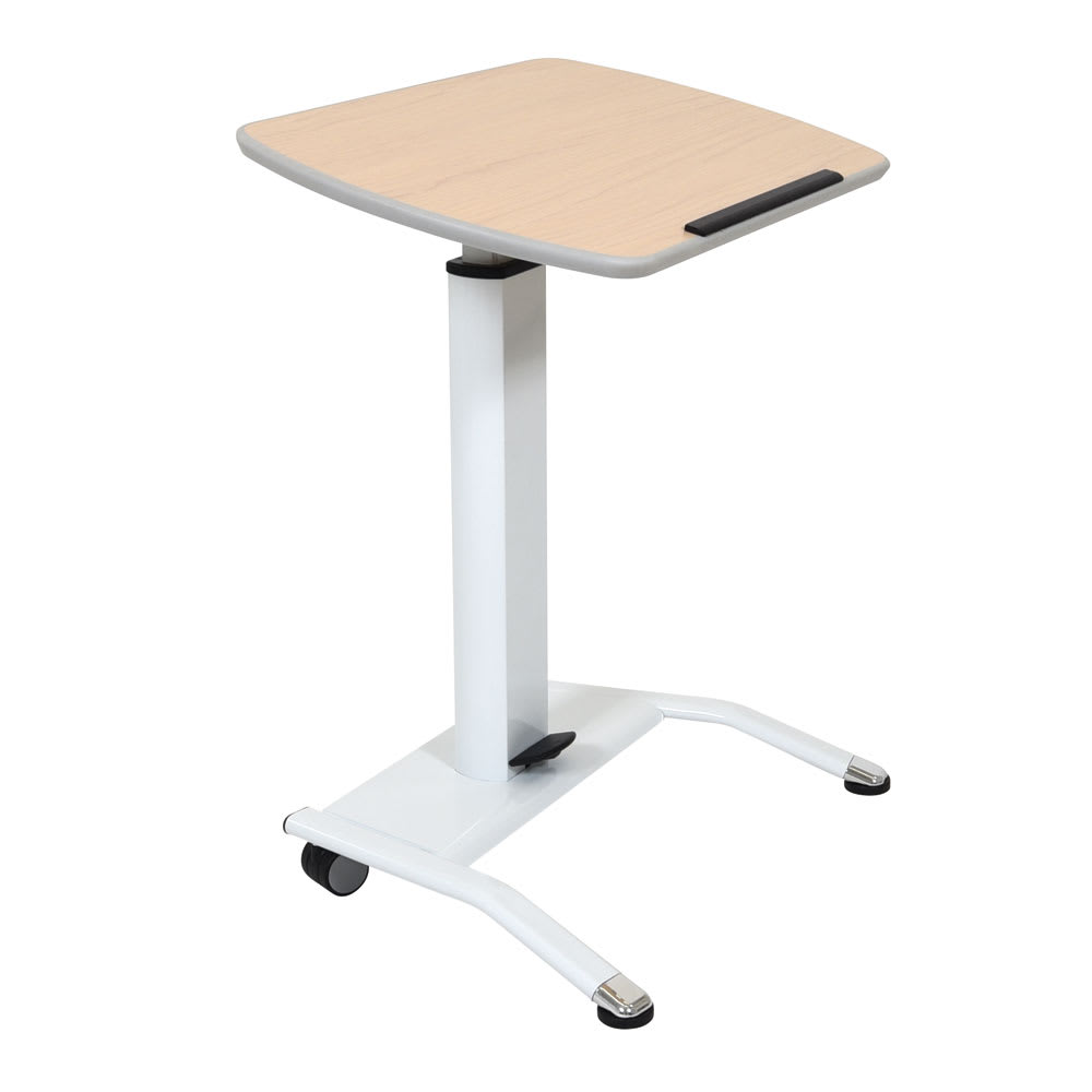 304-LXPNADJWH 25 1/2" Adjustable Mobile Lectern - Steel Frame, White
