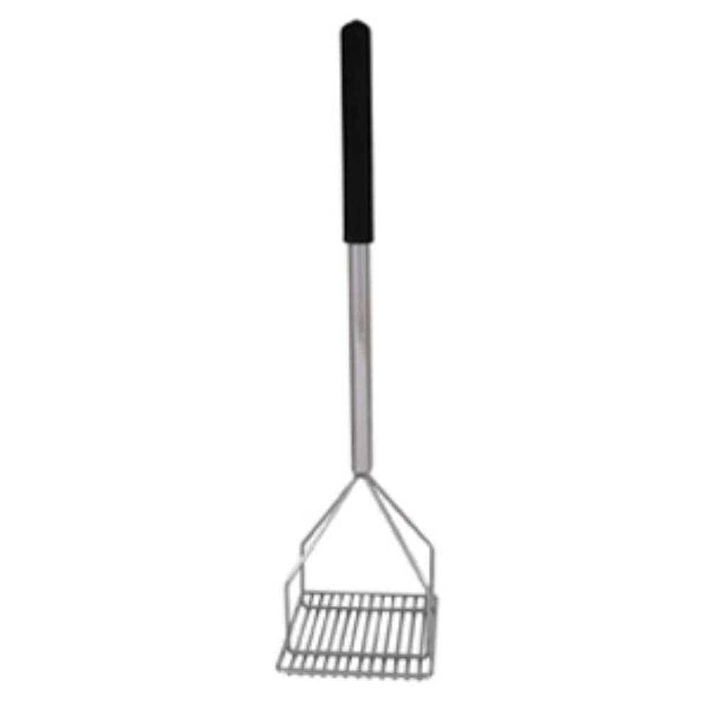370-MMSQ24 6" Square Potato Masher - 23 3/8" Black Handle