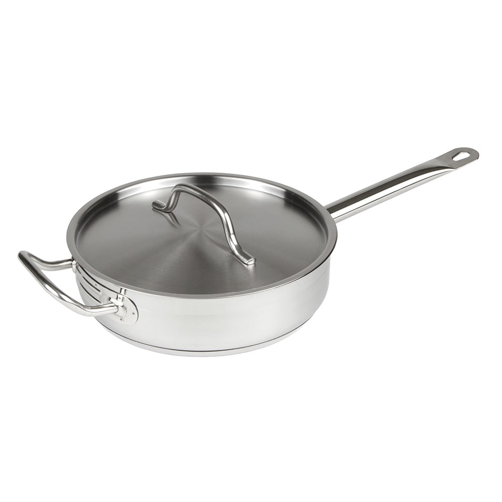 370-SSAU3 10" Stainless Saute Pan w/ Cover, Induction Ready