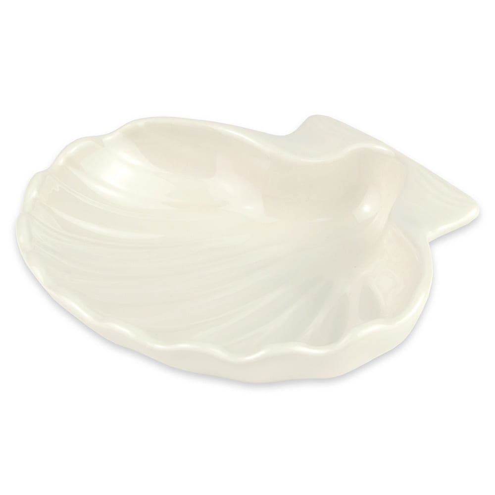 355-229WH Shell Shaped Baking Dish w/ 4-1/4 oz Capacity, White
